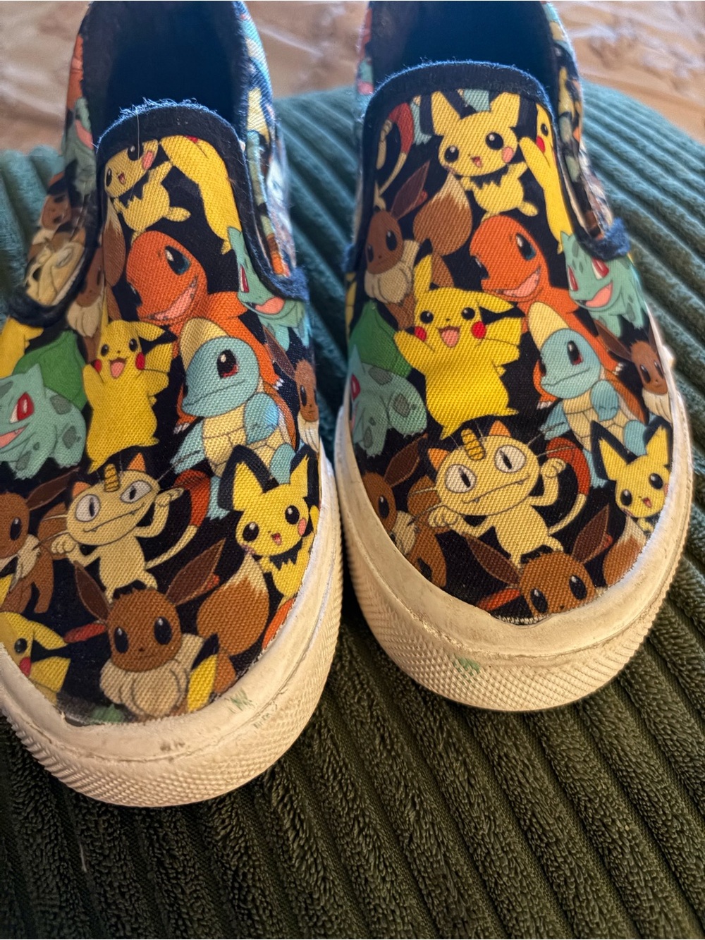 Pokémon Slip-On Canvas Sneakers featuring Pikachu & Friends, toddler size 12